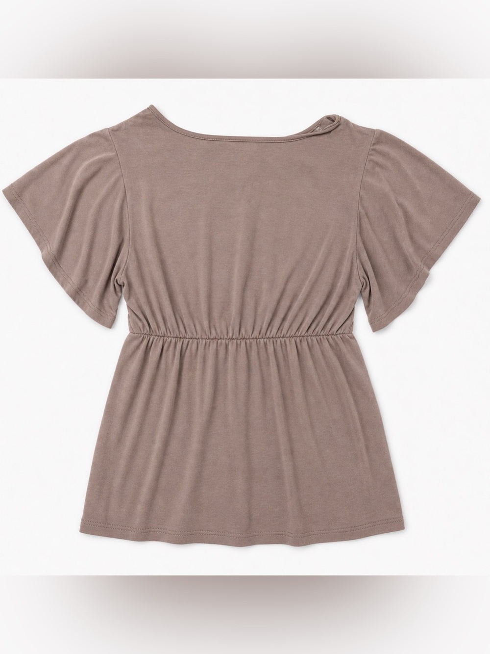 Isabel Maternity Taupe V-Neck Empire-Waist Nursing Top Size M - Picture 3 of 5
